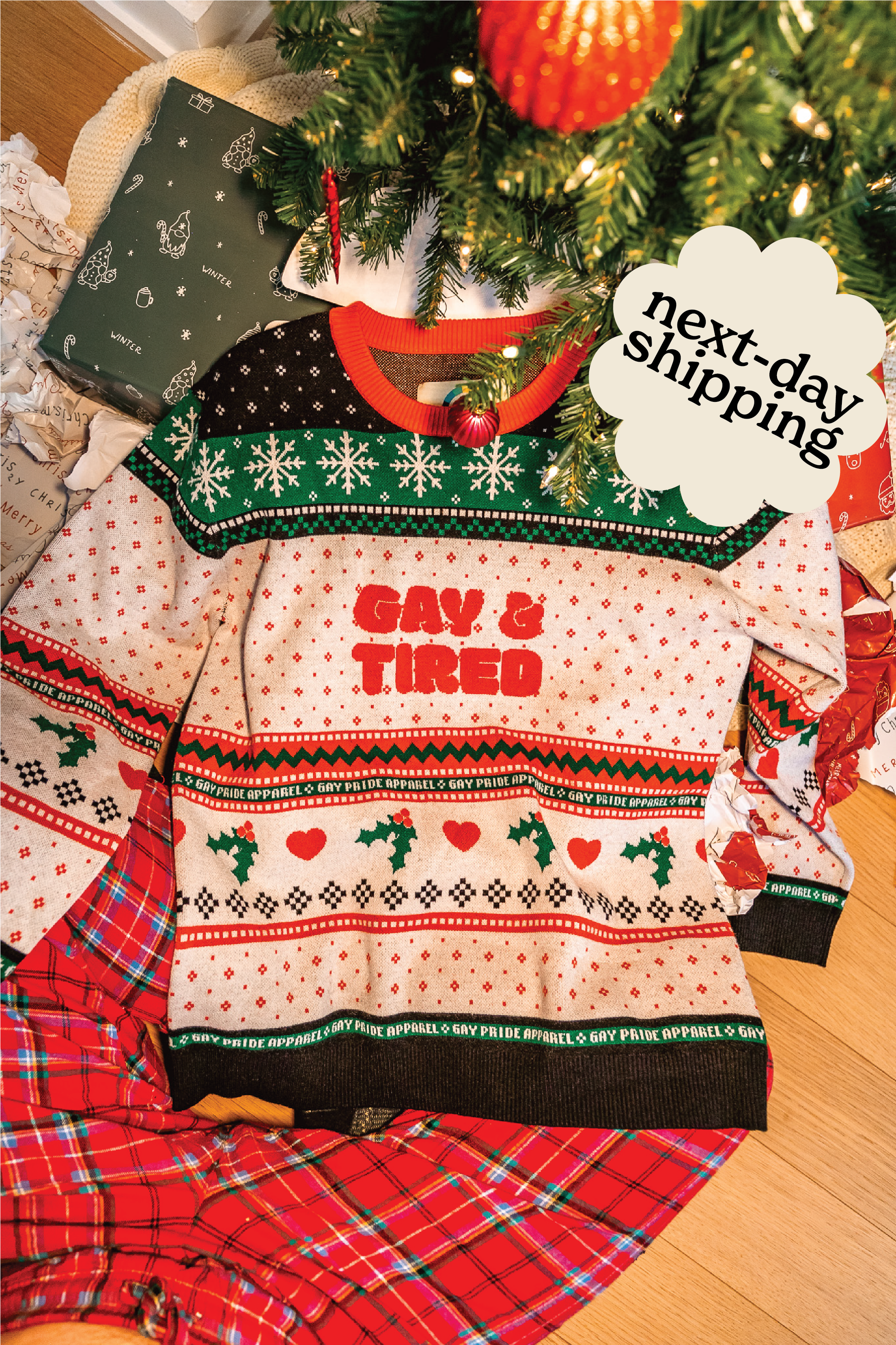 Gay & Tired Knitted Ugly Sweater