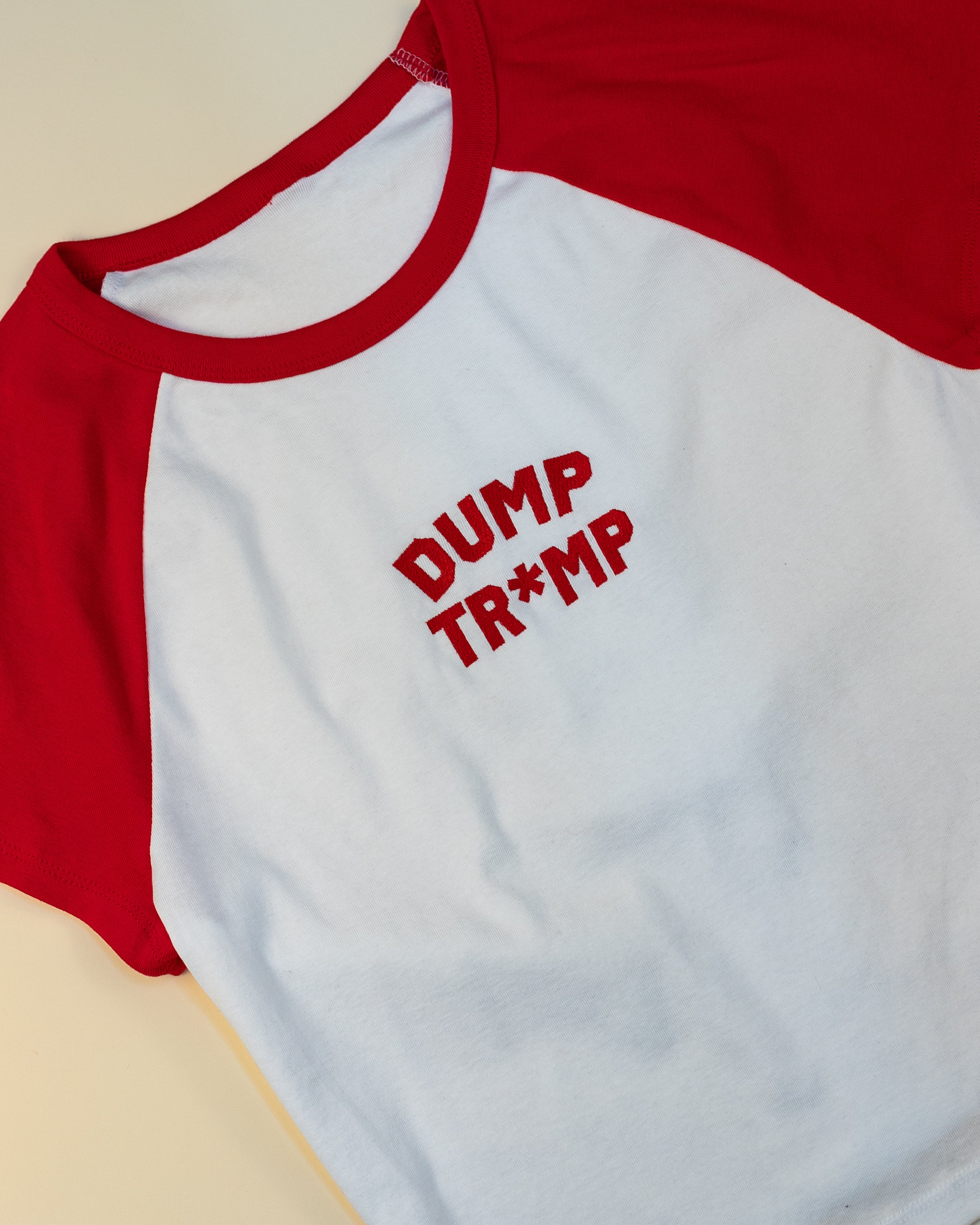 DUMP TR*MP Embroidered Baby Tee