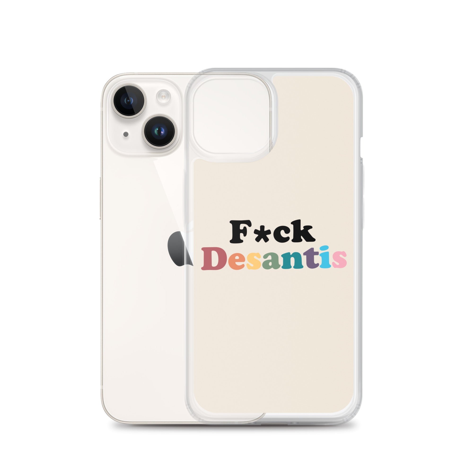 Funda transparente Fuck Desantis para iPhone®