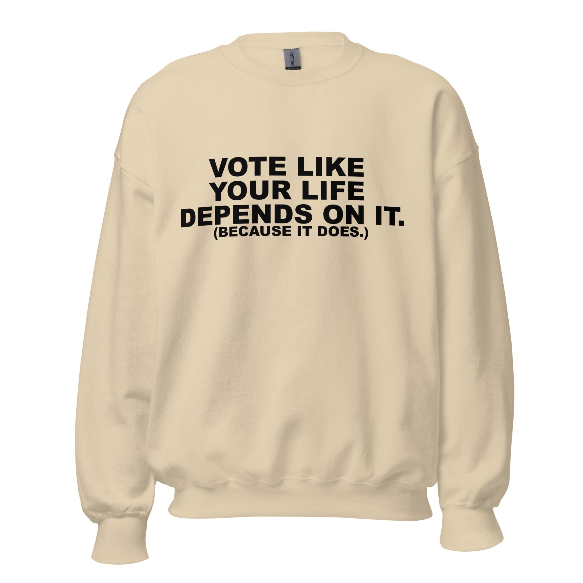 Sudadera unisex Vota como tu vida