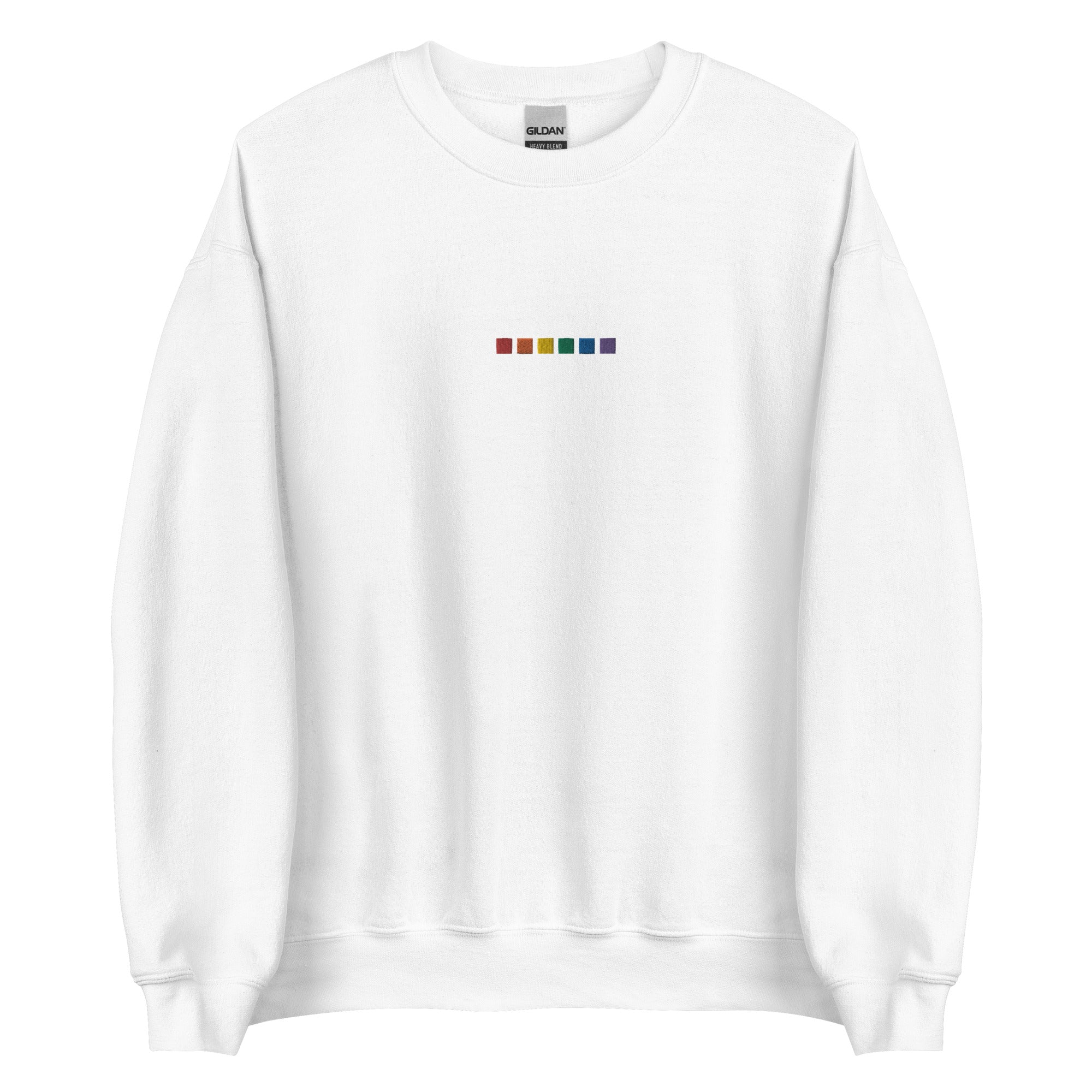 Rainbow Squares Embroidered Unisex Sweatshirt