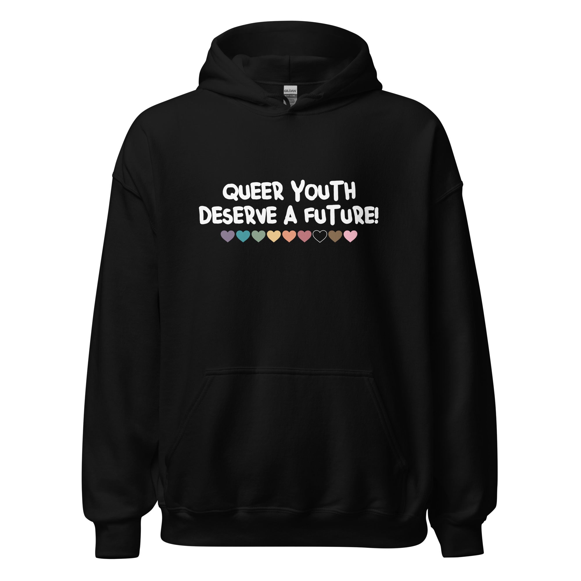 Sudadera unisex con capucha "La juventud queer merece un futuro"