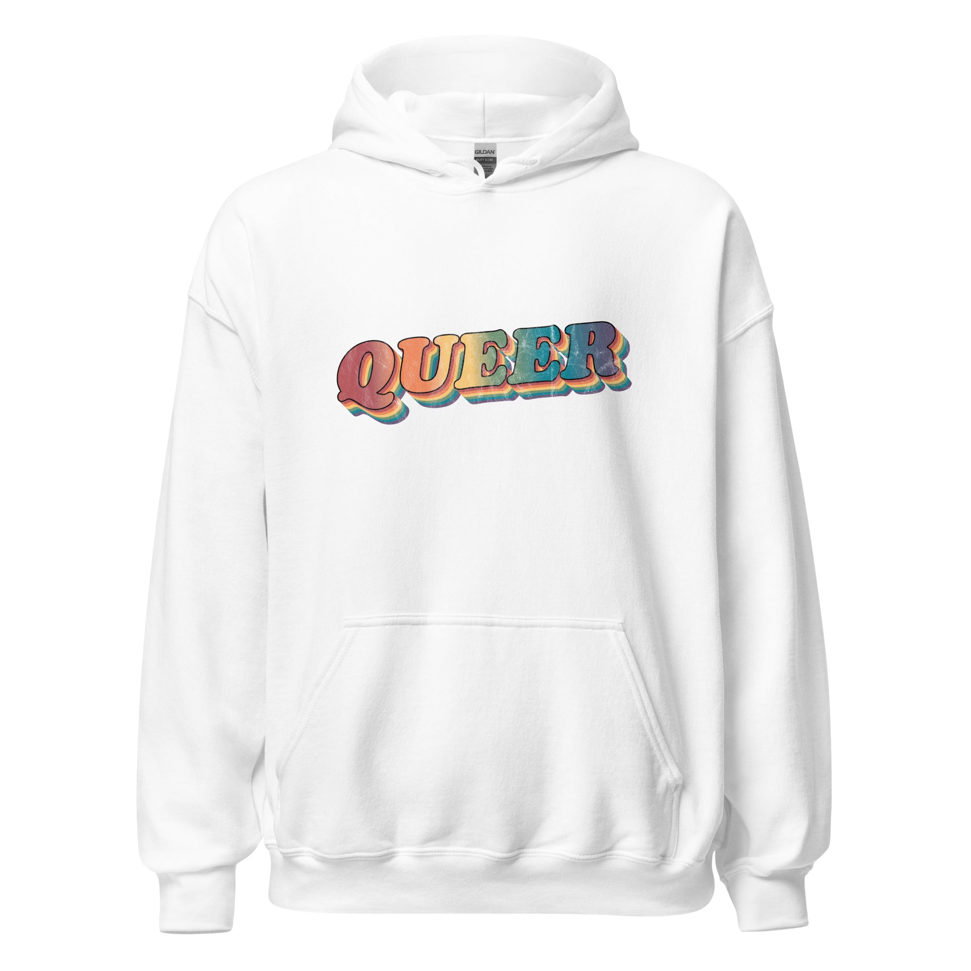 Sudadera unisex con capucha retro queer