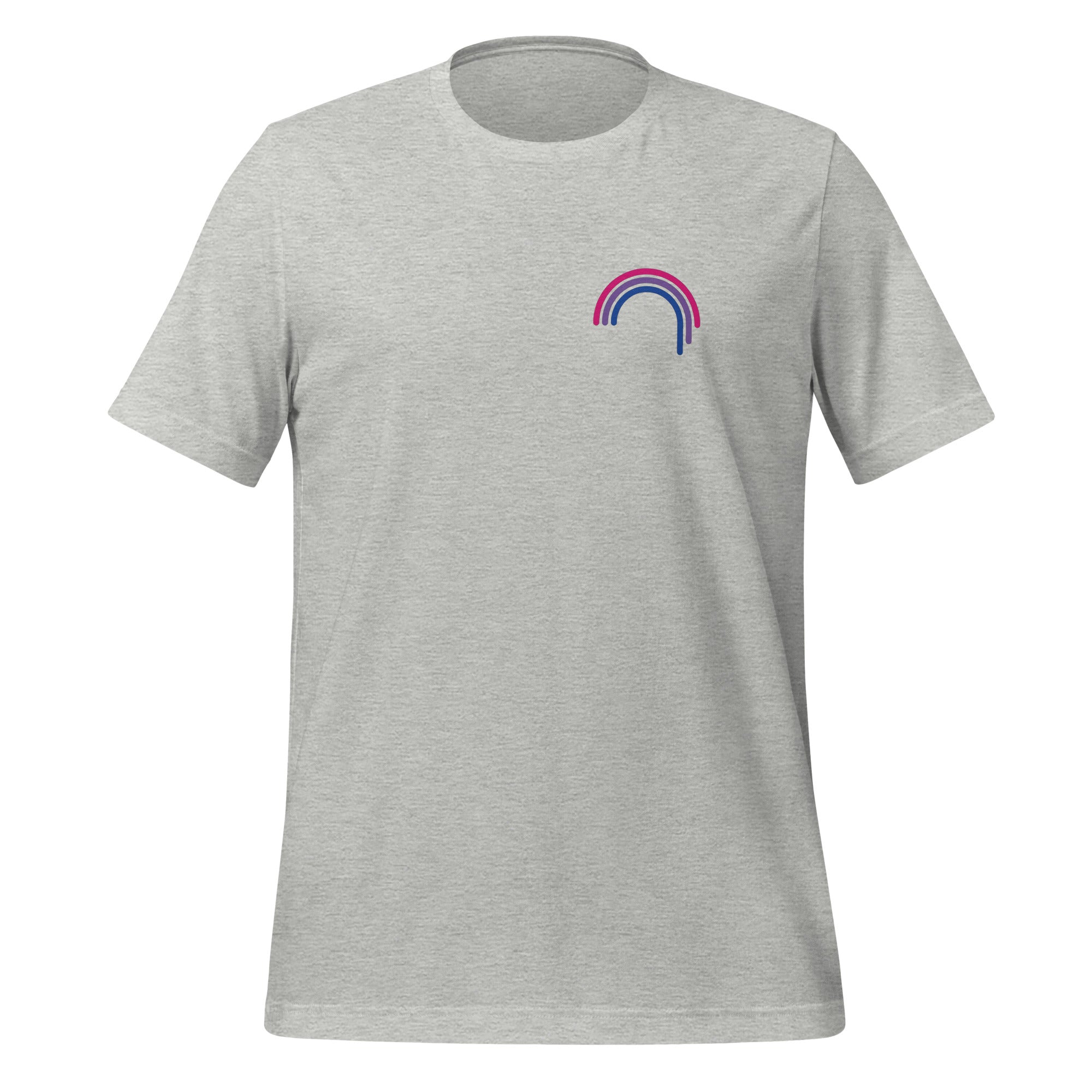 T-shirt unisexe bisexuel arc-en-ciel