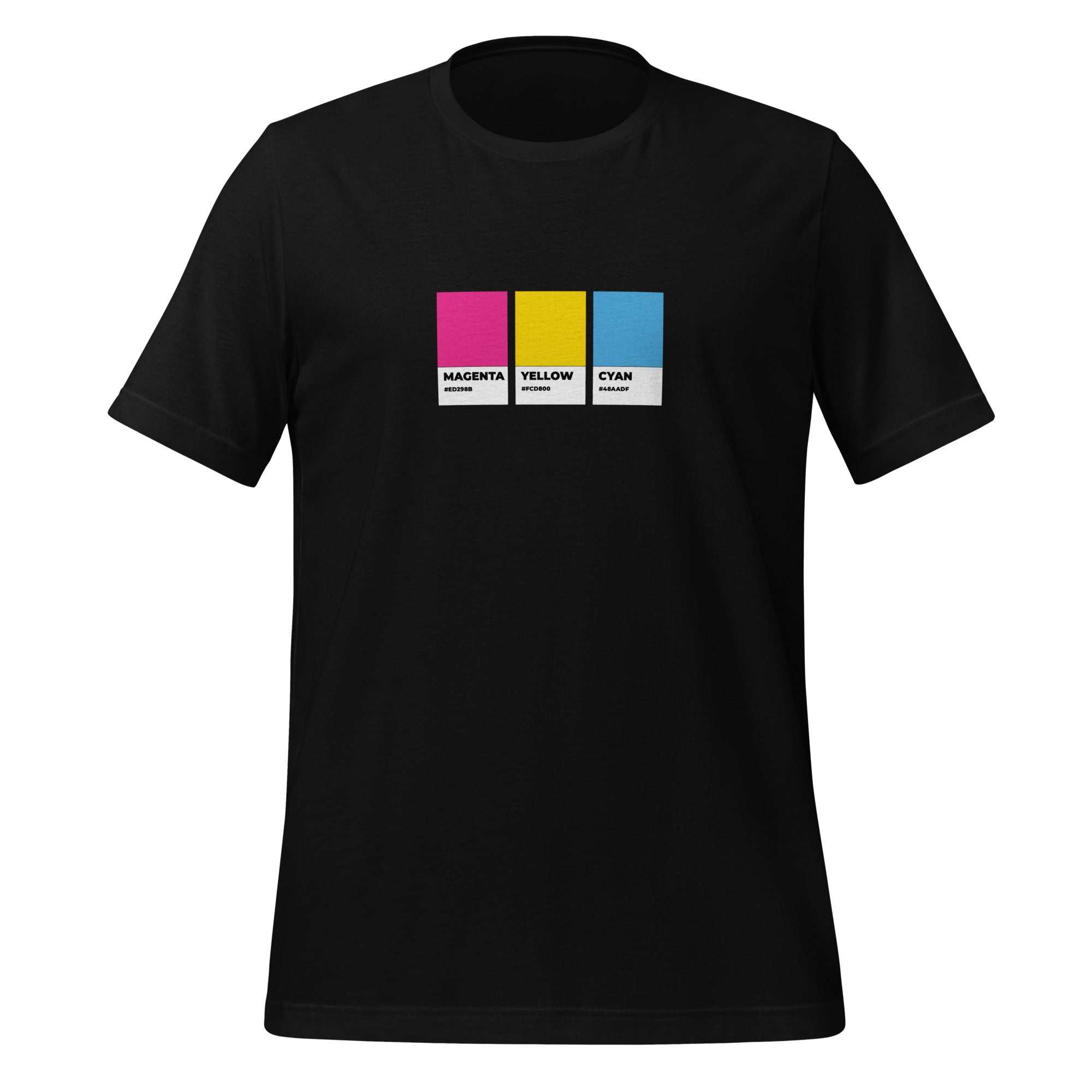 Camiseta unisex con muestras de colores pansexuales