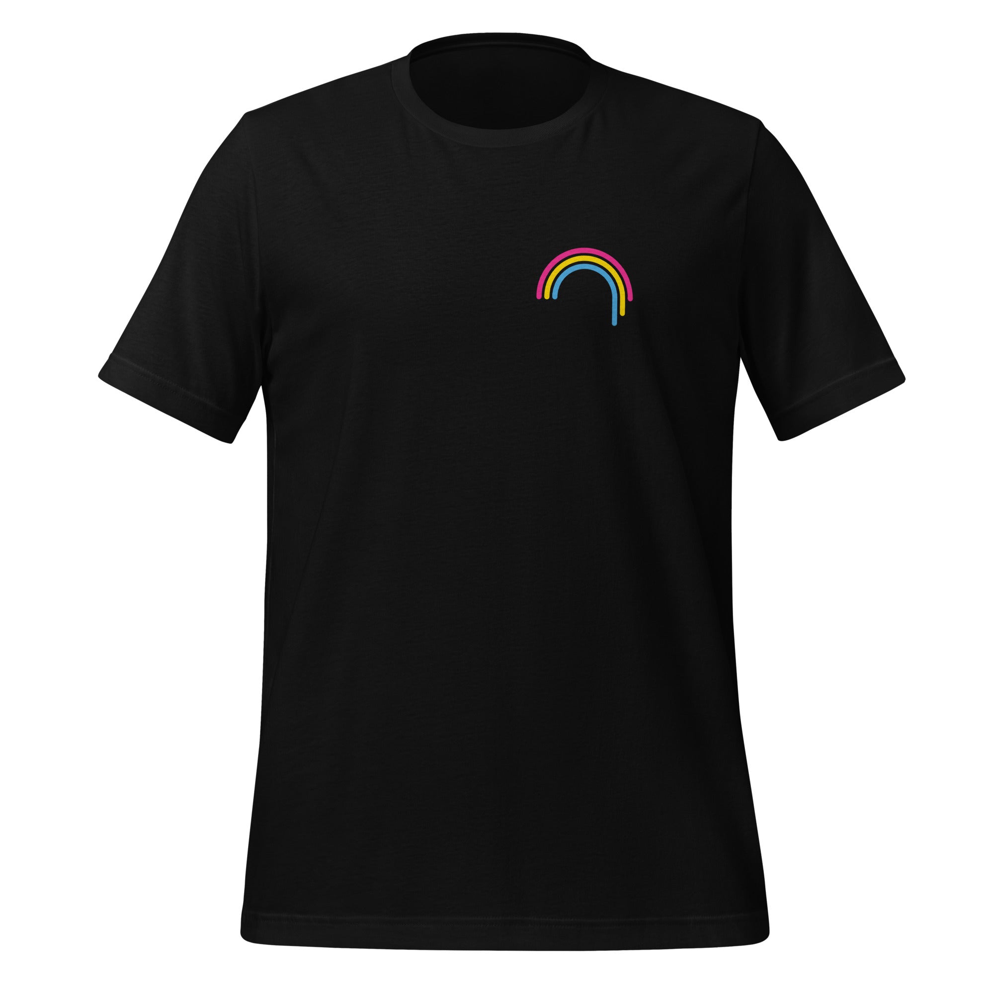 Camiseta unisex con goteo de arcoíris pansexual