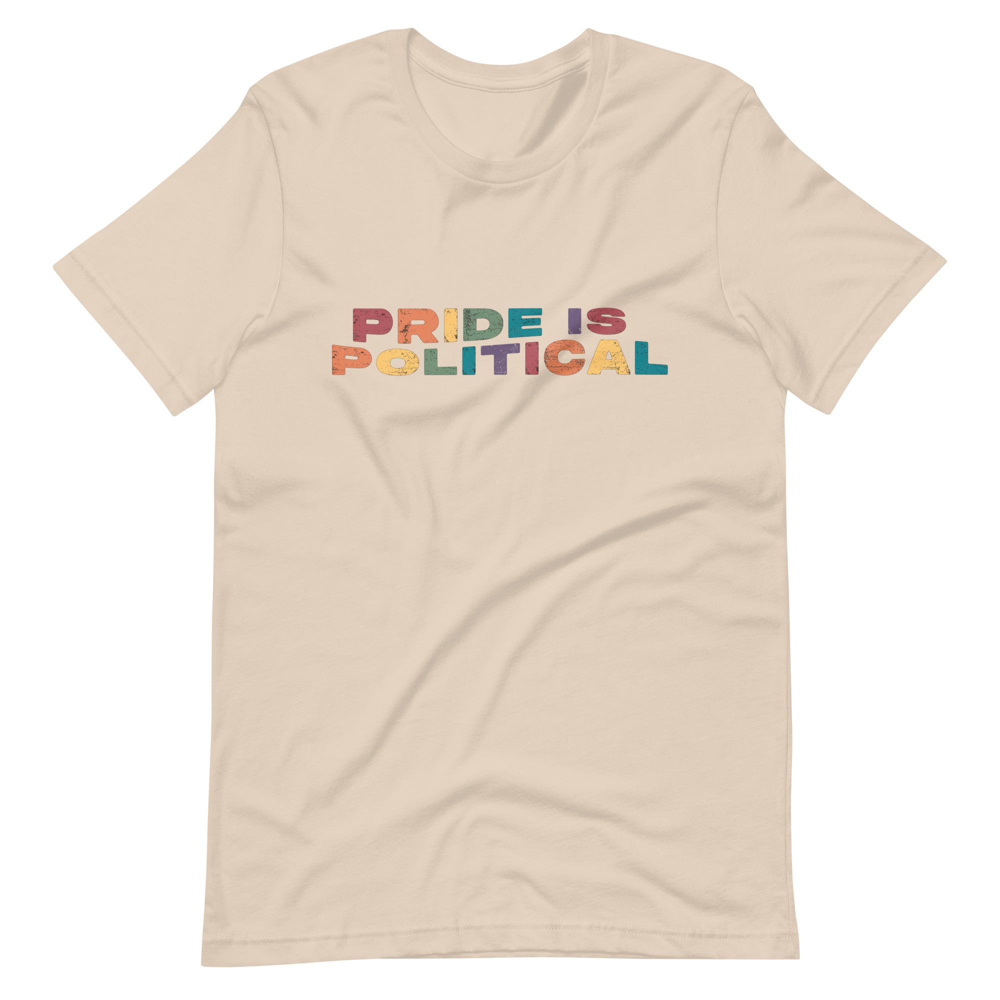 T-shirt unisexe en détresse « Pride is Political »