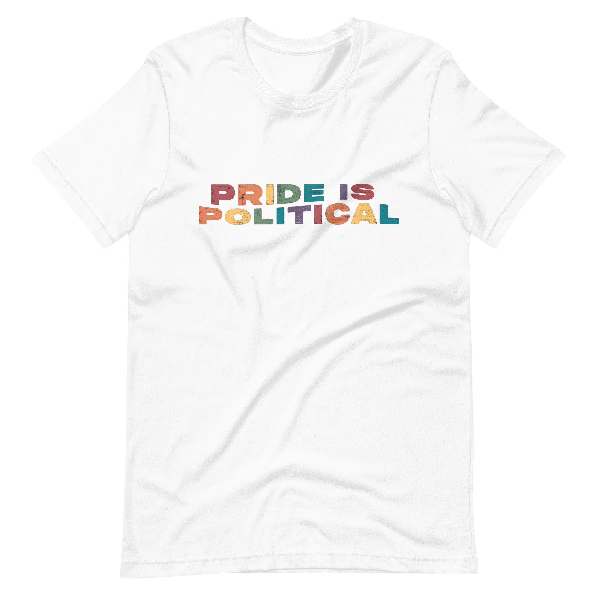 T-shirt unisexe en détresse « Pride is Political »