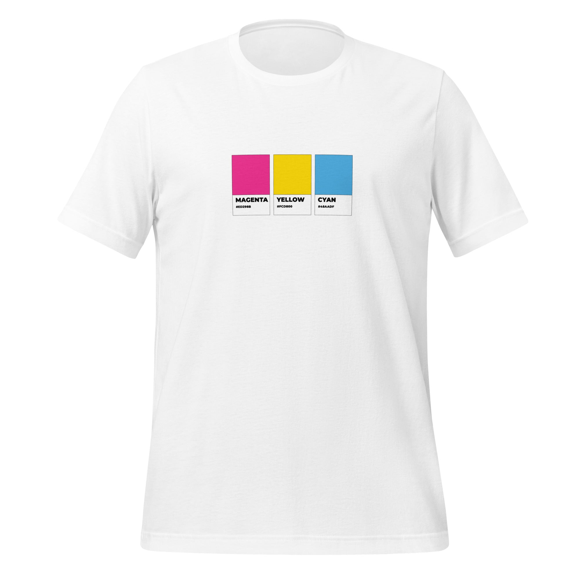 Camiseta unisex con muestras de colores pansexuales