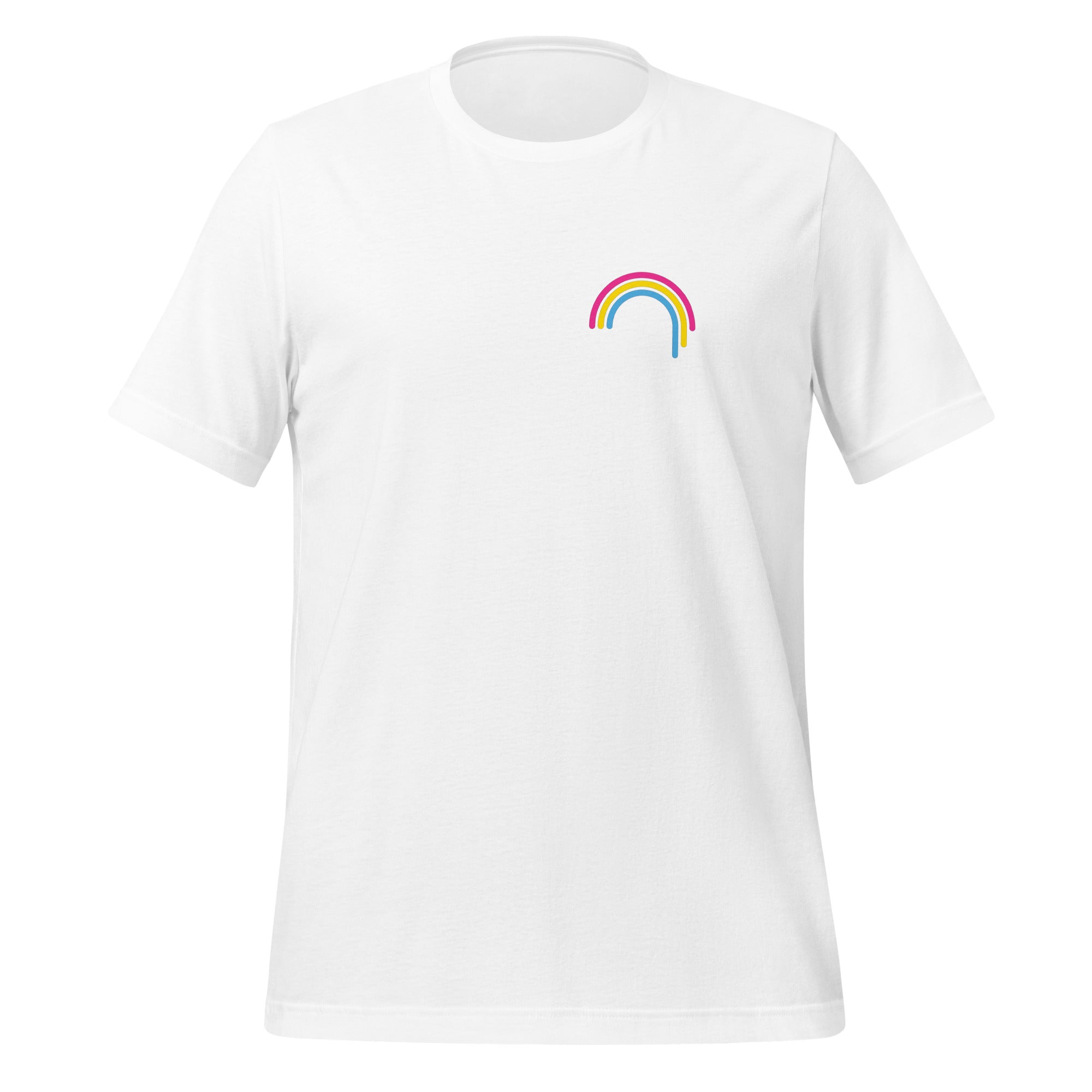 Camiseta unisex con goteo de arcoíris pansexual