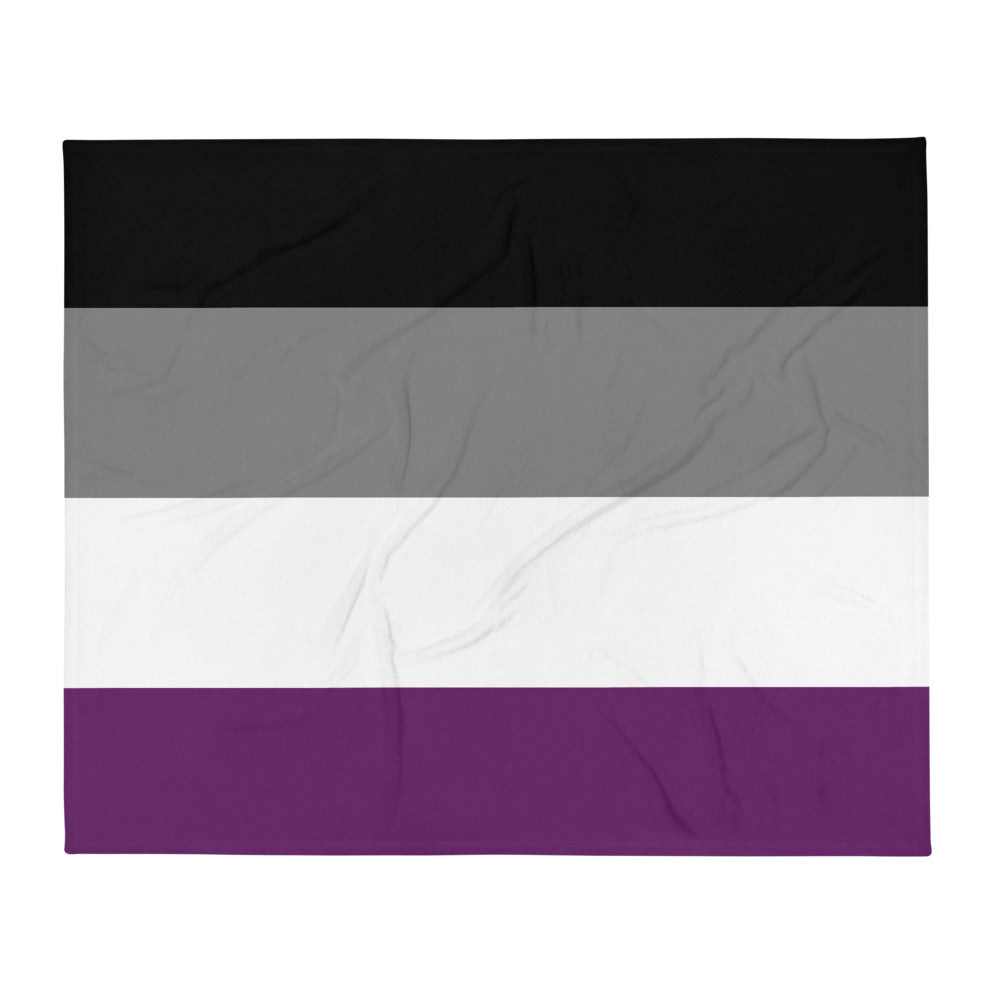 Manta con motivo del orgullo asexual