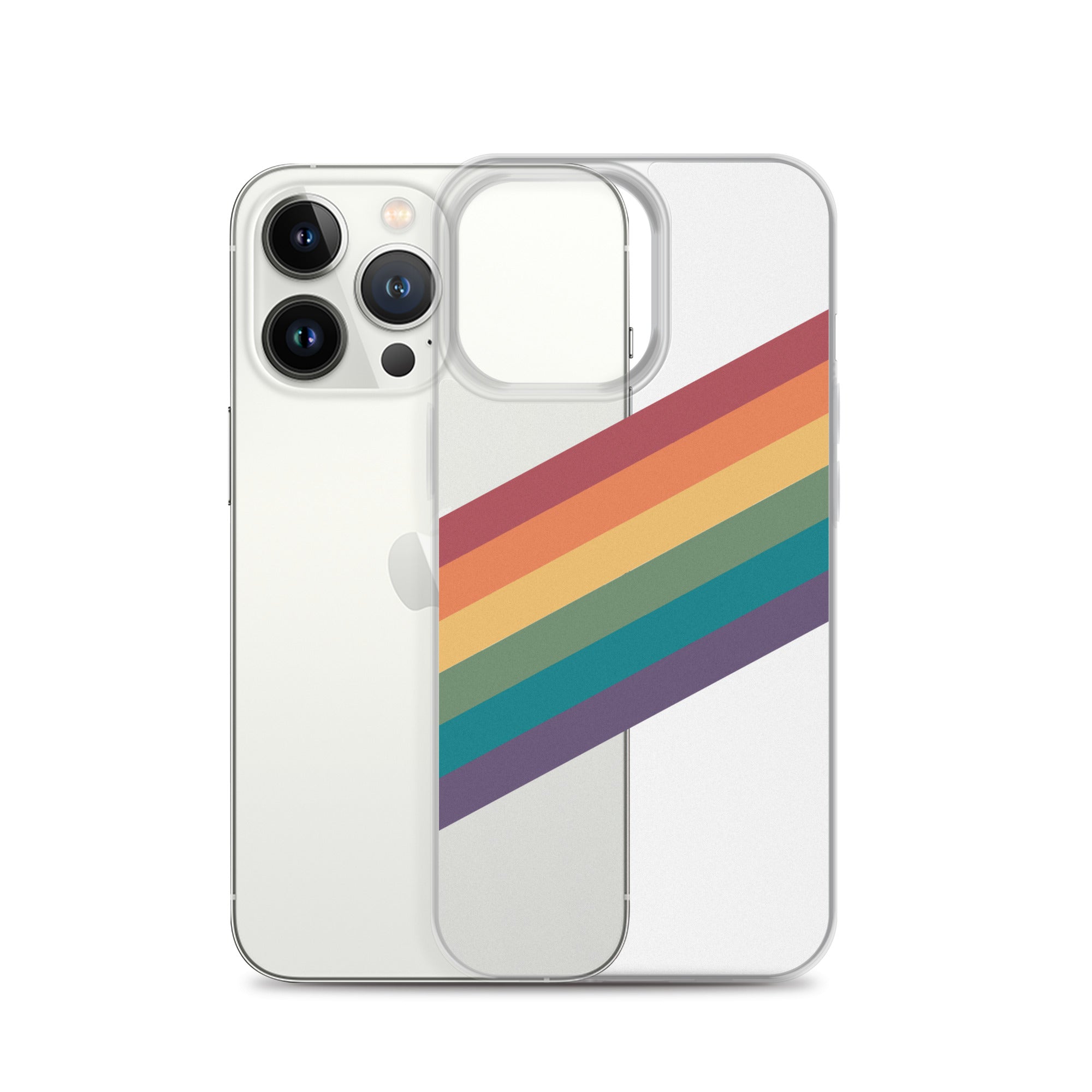 Funda para iPhone con rayas de arcoíris
