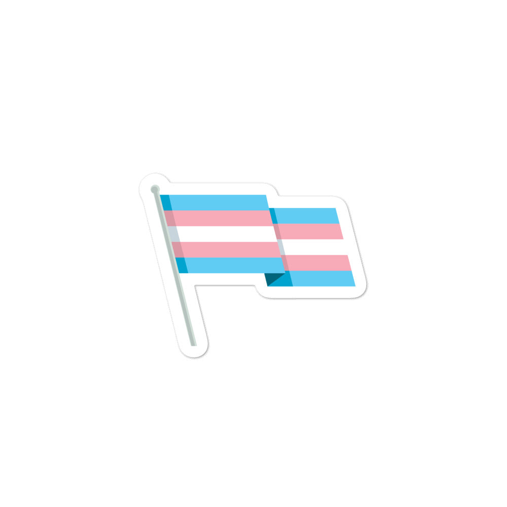 Transgender Waving Flag Stickers