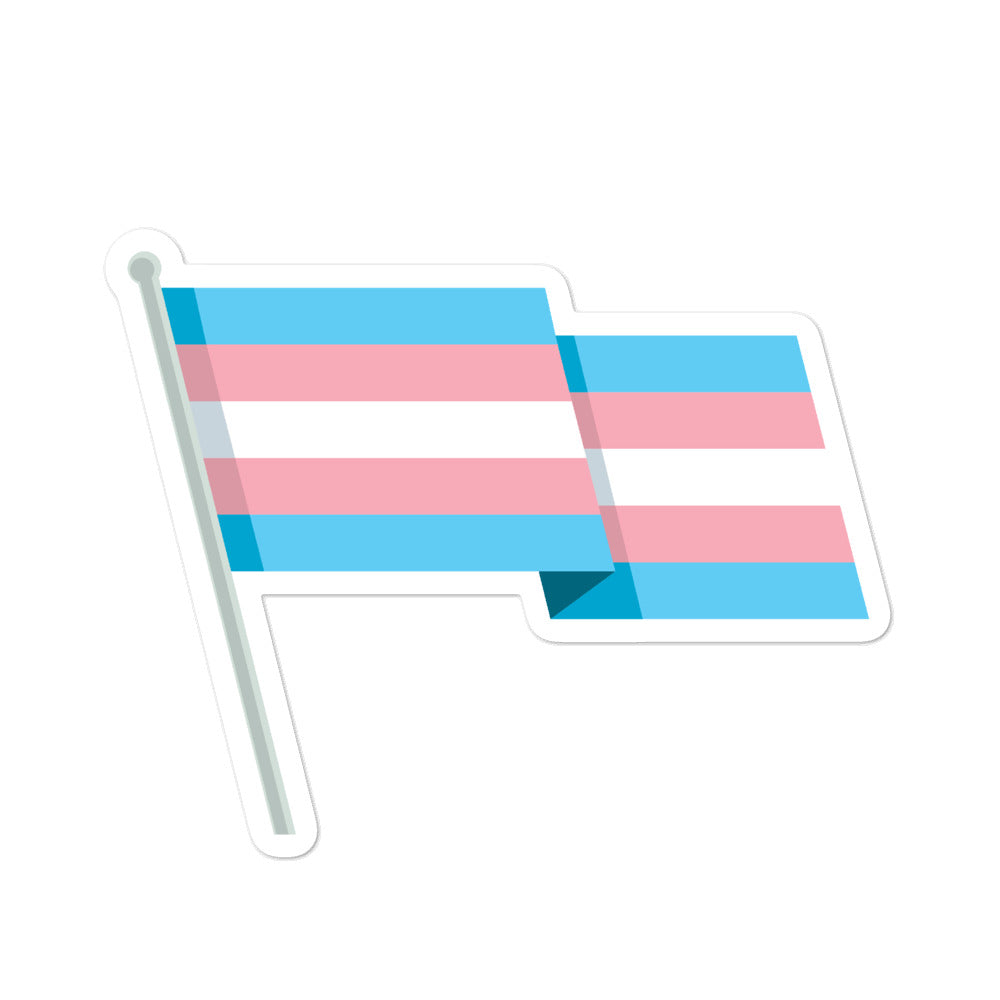 Transgender Waving Flag Stickers