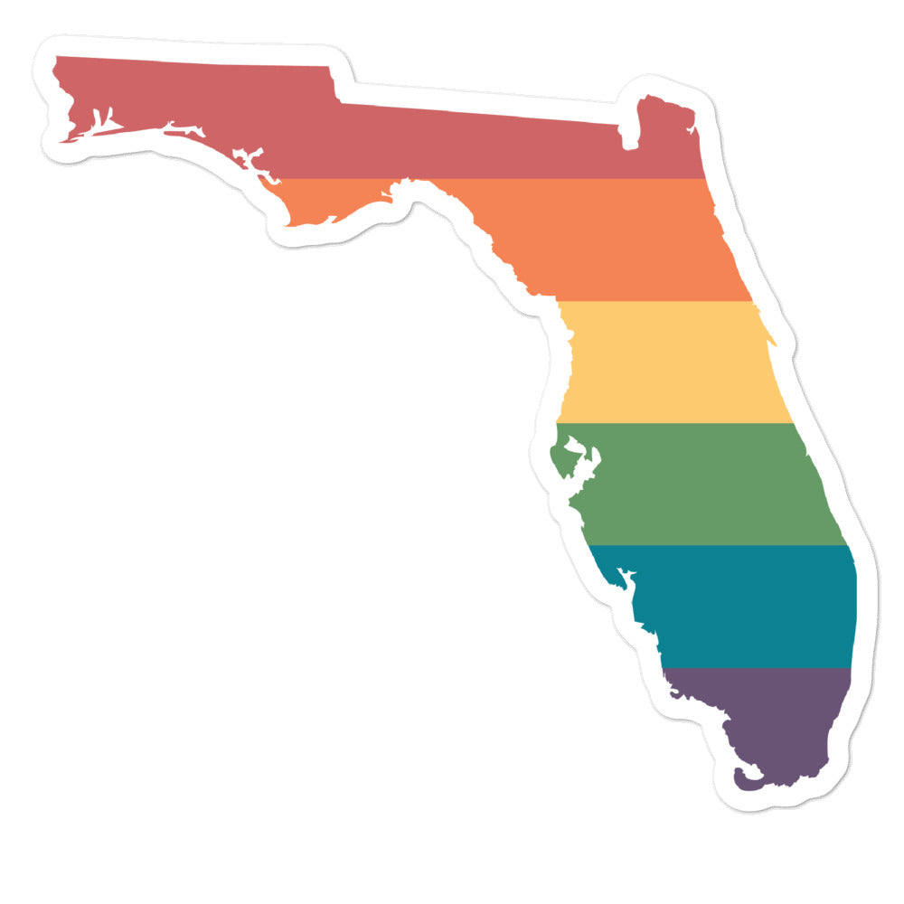 Autocollants arc-en-ciel de Floride