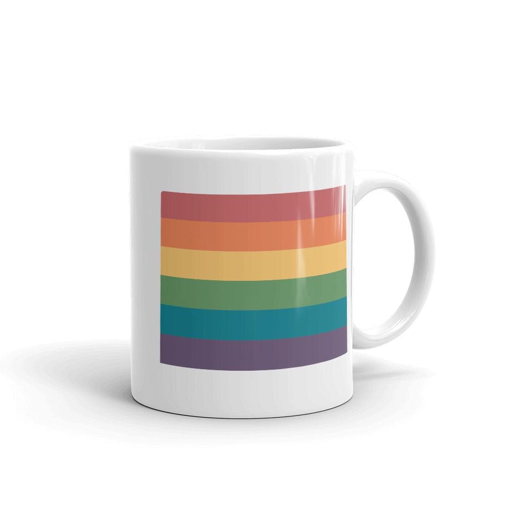 Taza con el arcoíris de Wyoming