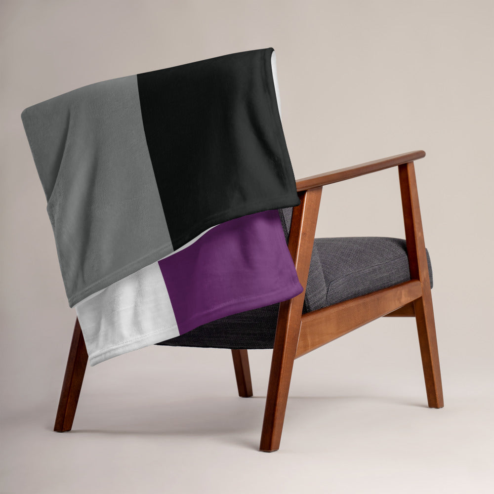 Manta con motivo del orgullo asexual