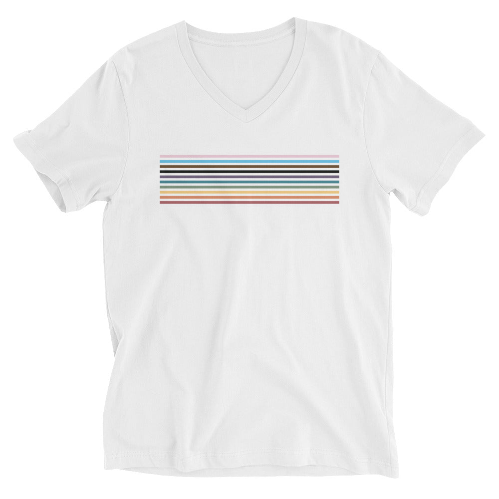 Progressive Pride Stripe Unisex V-Neck