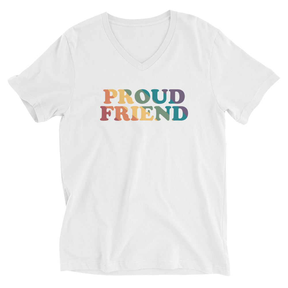 Orgulloso amigo unisex con cuello en V