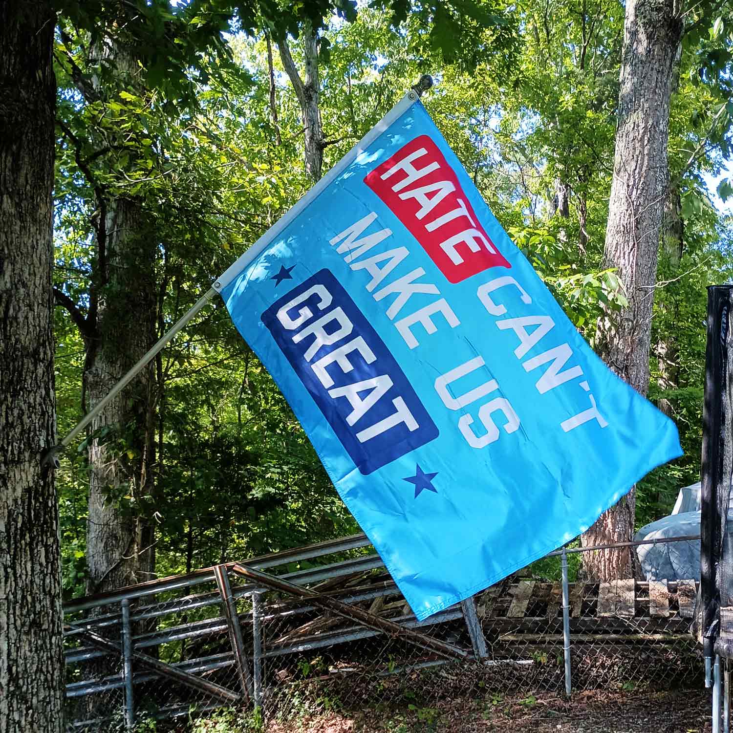 Hate Can't Make Us Great Flag