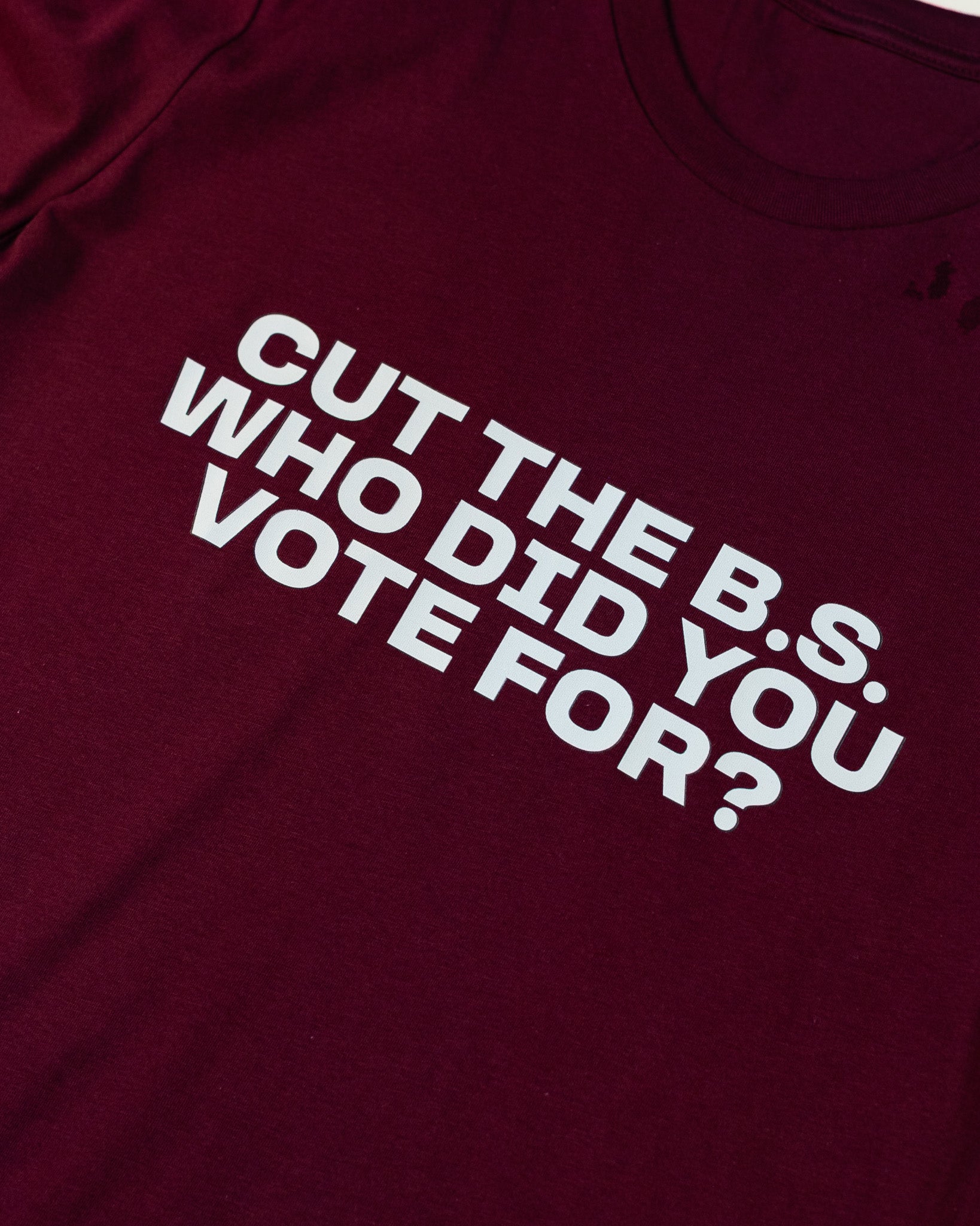 Cut The B.S. Who Did You Vote For T-Shirt