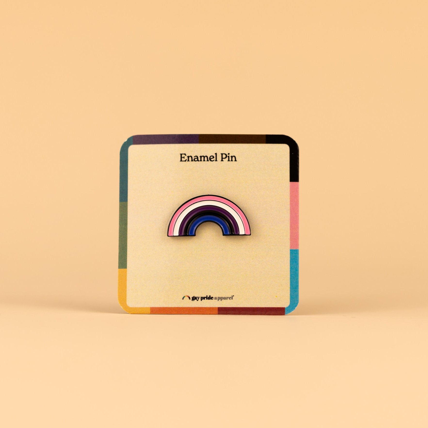 Genderfluid Rainbow Enamel Pin