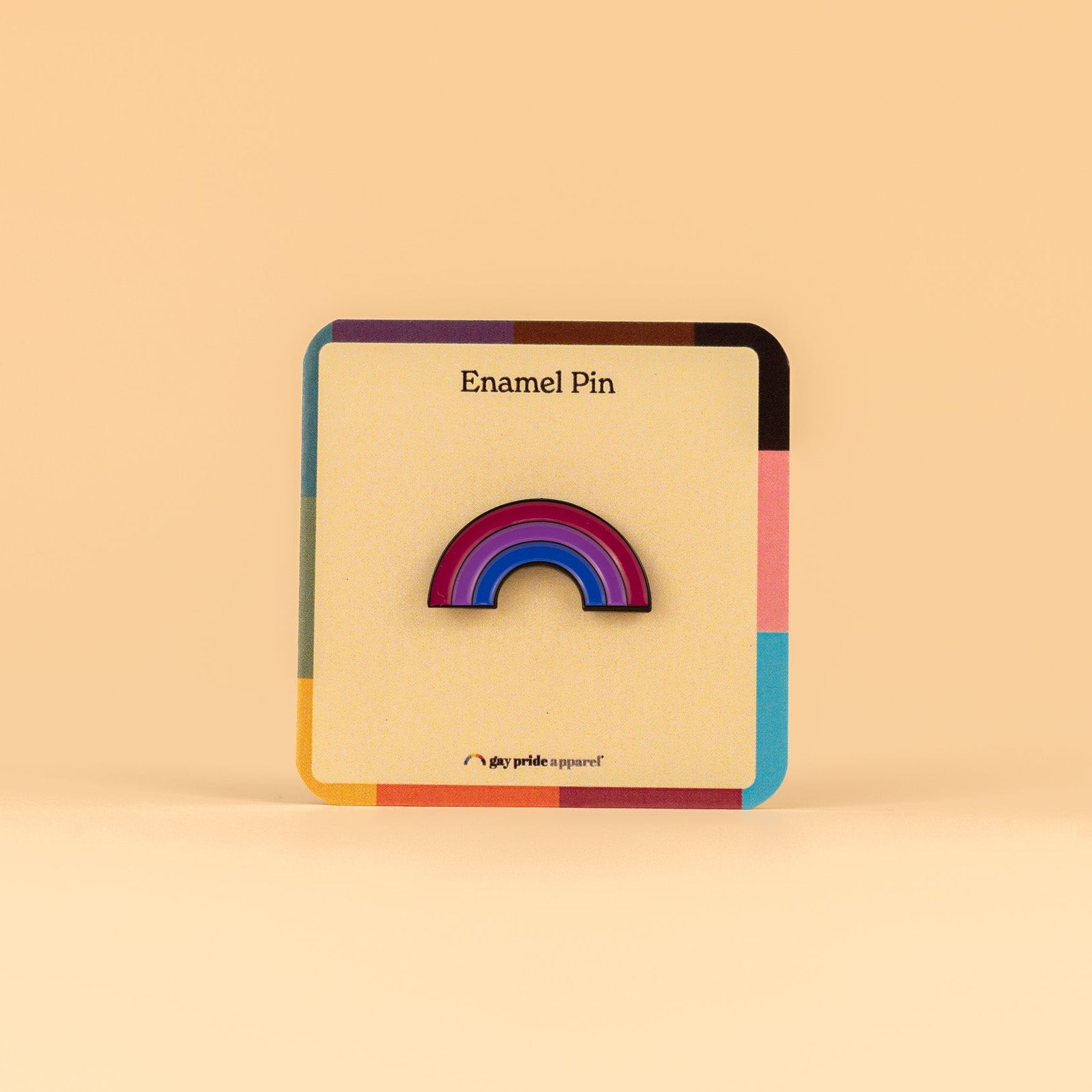 Pin de esmalte arcoíris bisexual