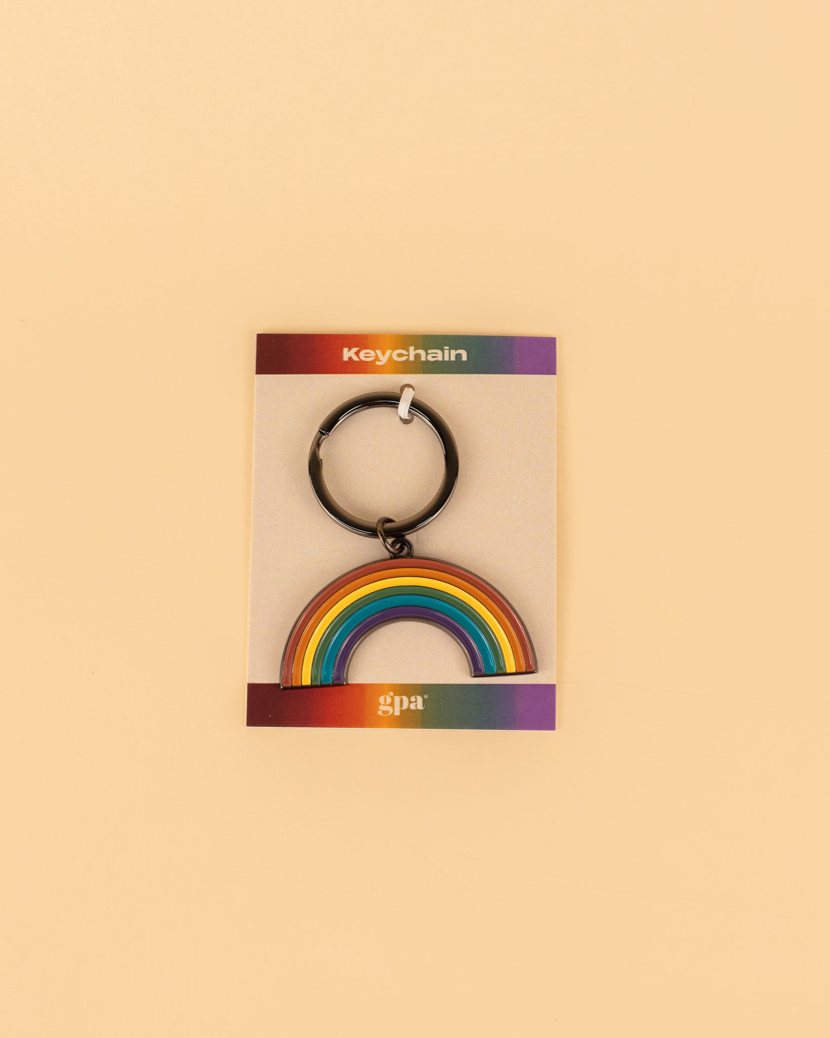 Rainbow Enamel Keychain