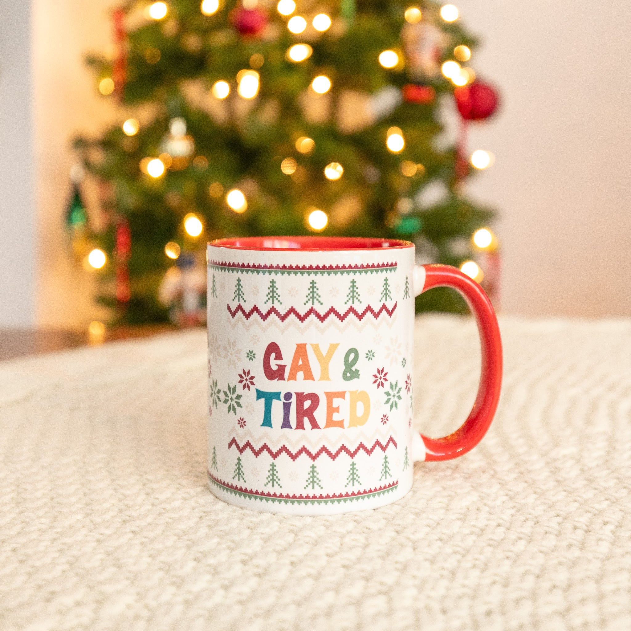 Gay & Tired Holiday Mug
