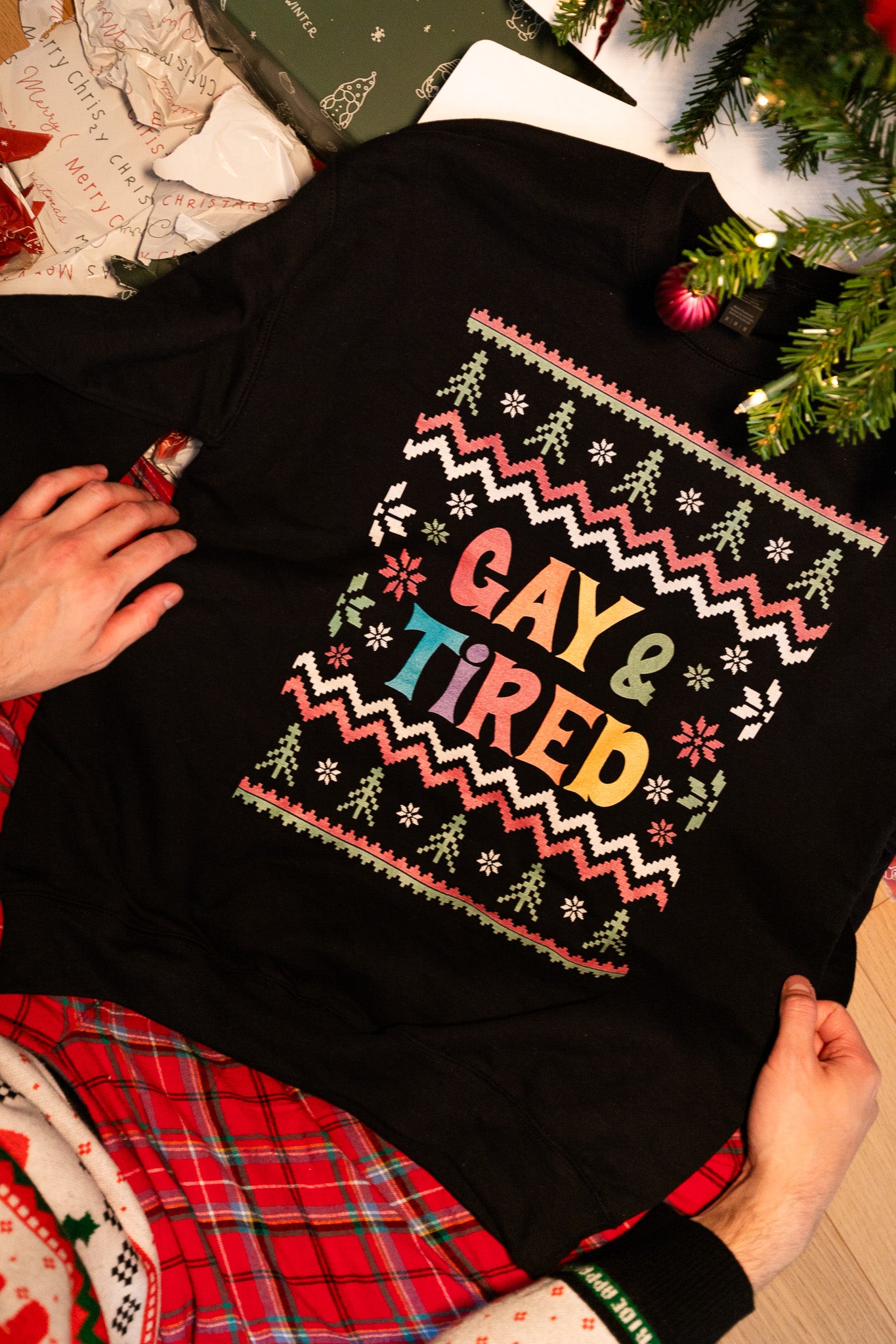 Gay & Tired Premium Ugly Sweater