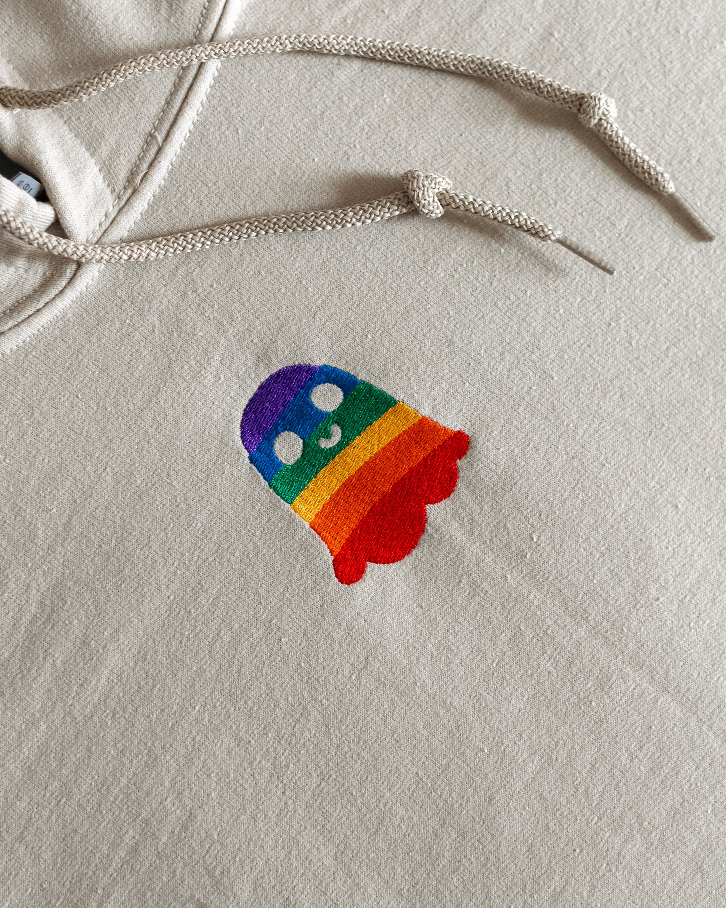 Embroidered Rainbow Ghost Halloween Unisex Hoodie