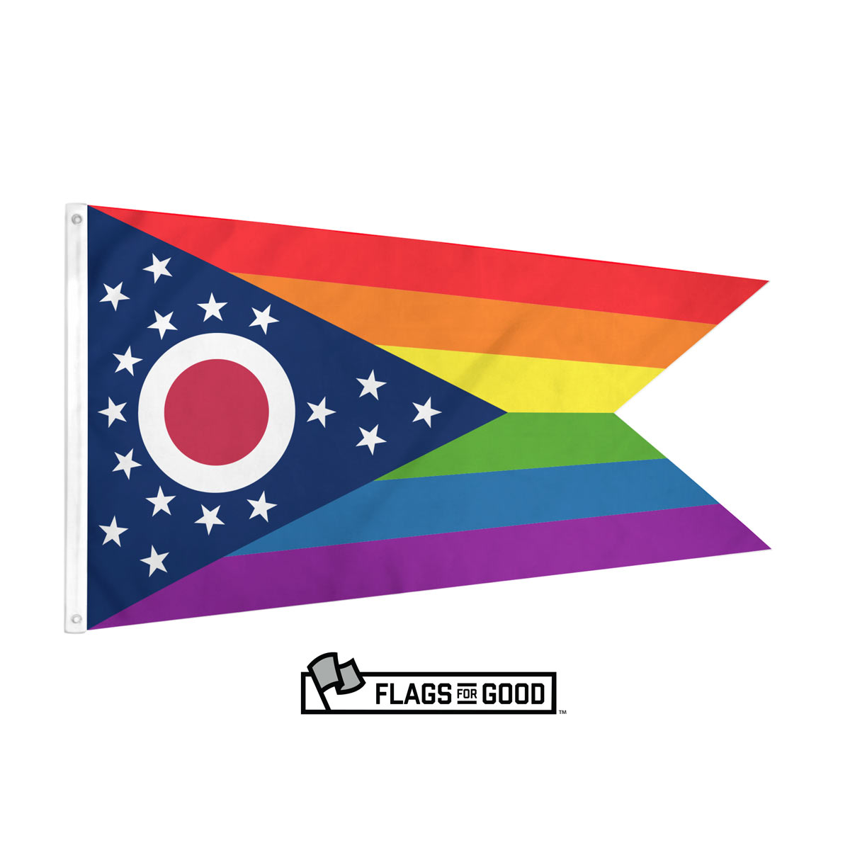Ohio LGBTQ+ Rainbow Pride Flag