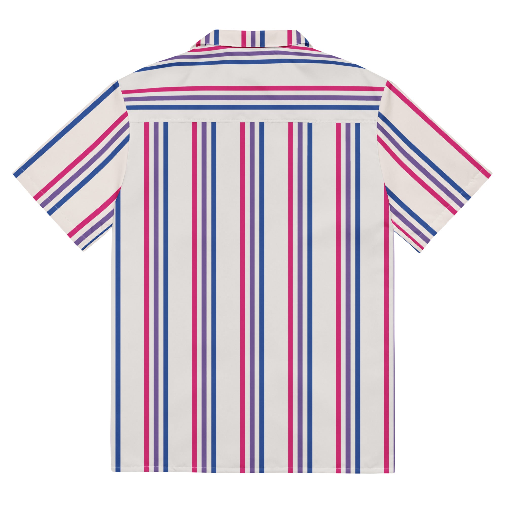 Bisexual Stripes Oversized Button Up Unisex Shirt