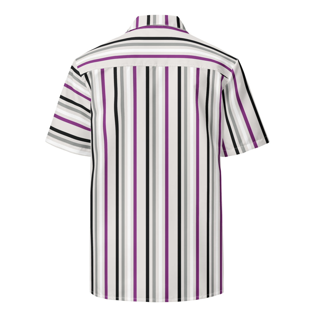 Asexual Stripes Oversized Button Up Unisex Shirt