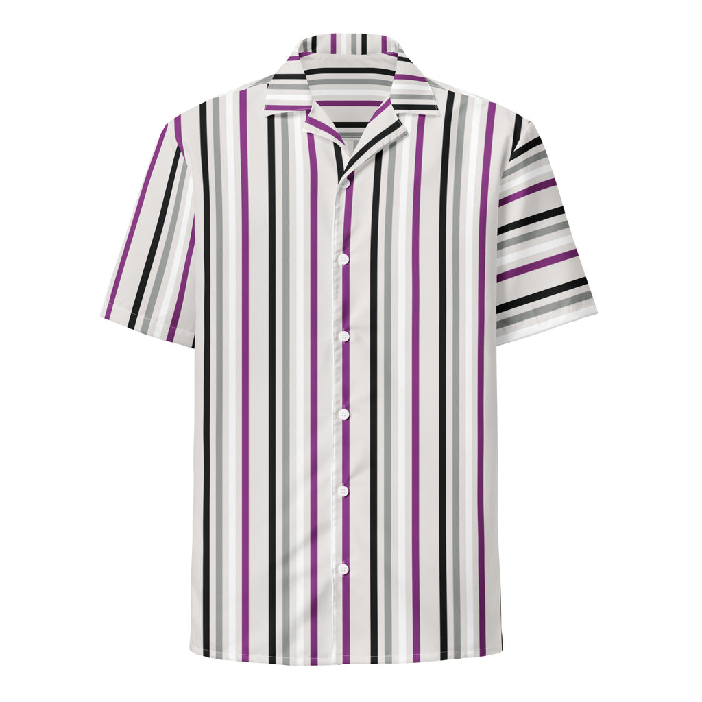 Asexual Stripes Oversized Button Up Unisex Shirt