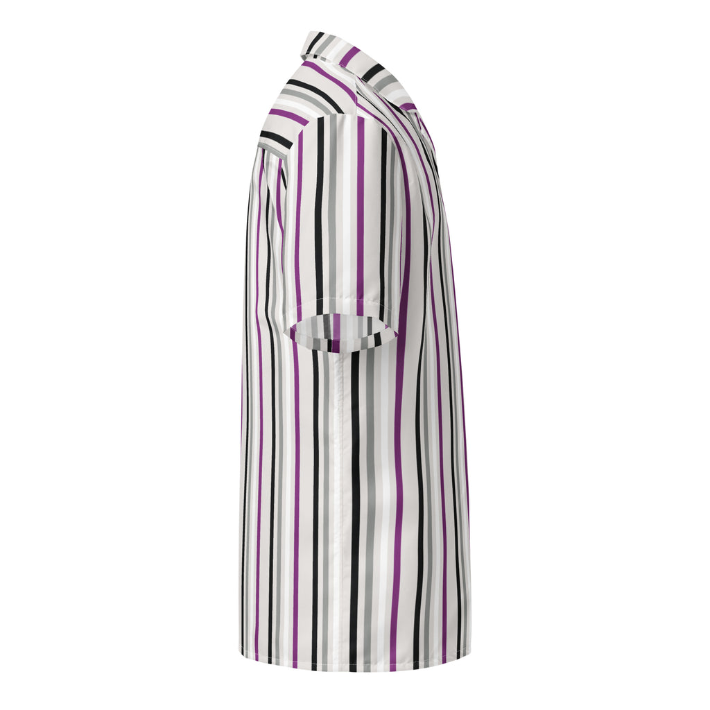 Asexual Stripes Oversized Button Up Unisex Shirt