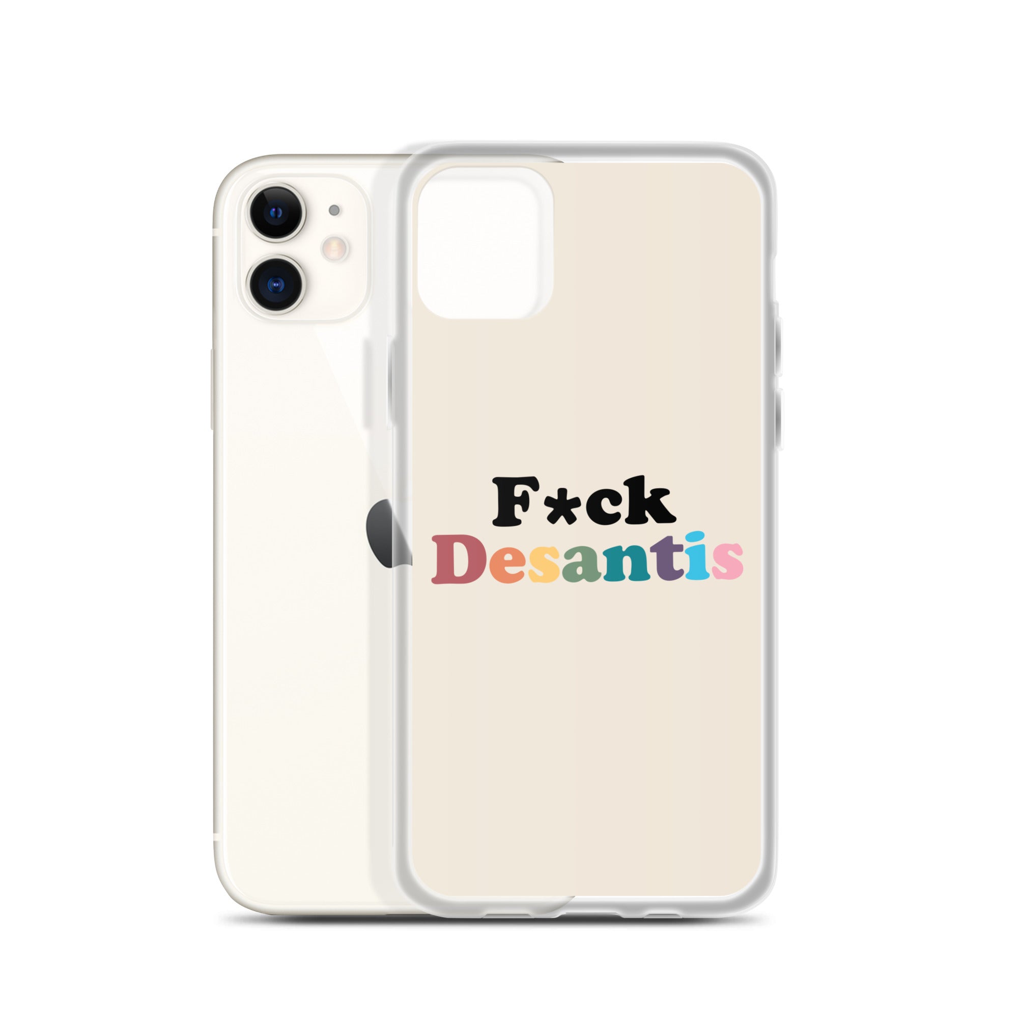 Funda transparente Fuck Desantis para iPhone®