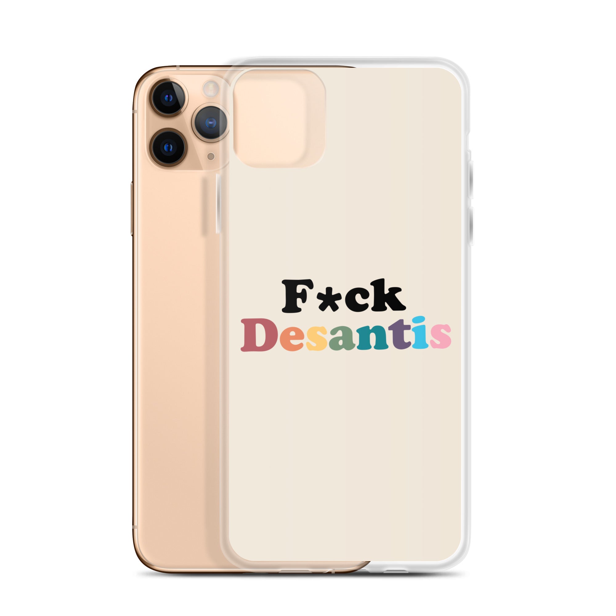 Funda transparente Fuck Desantis para iPhone®