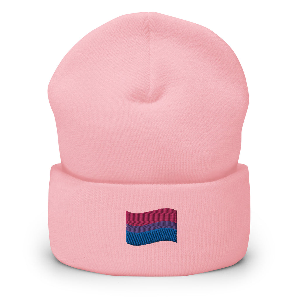 Bisexual Flag Embroidered Cuffed Beanie