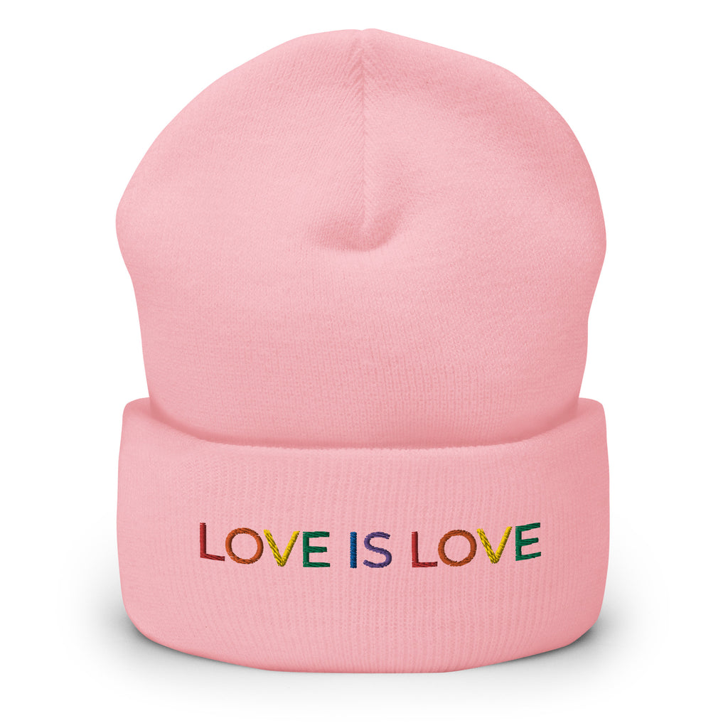 Love is Love Embroidered Cuffed Beanie