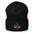 Rainbow Jack-O'-Lantern Halloween Embroidered Cuffed Beanie