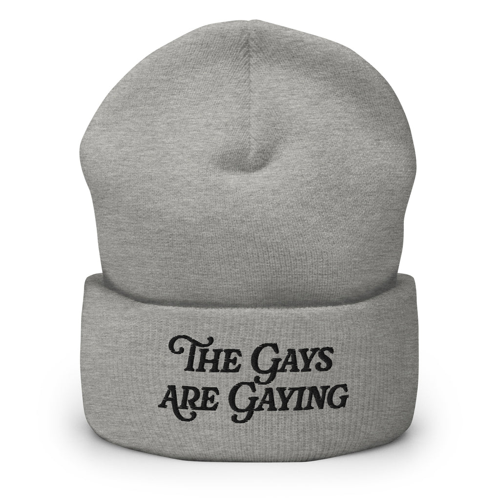 The Gays are Gaying Embroidered Cuffed Beanie