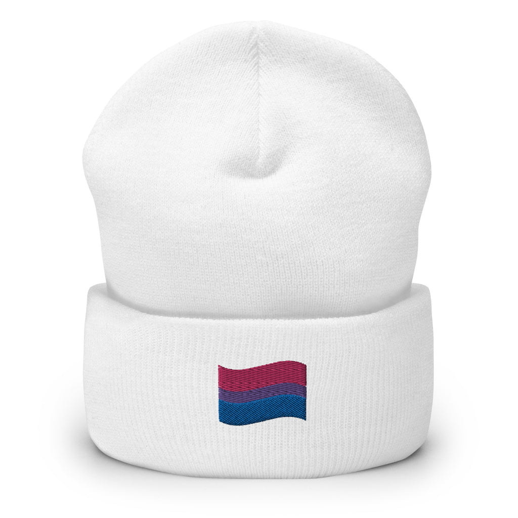 Bisexual Flag Embroidered Cuffed Beanie