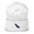 Eggplant Emoji Embroidered Cuffed Beanie