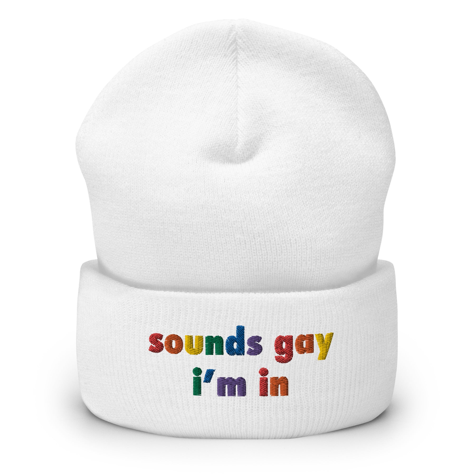 Suena gay, estoy en gorro bordado con puños