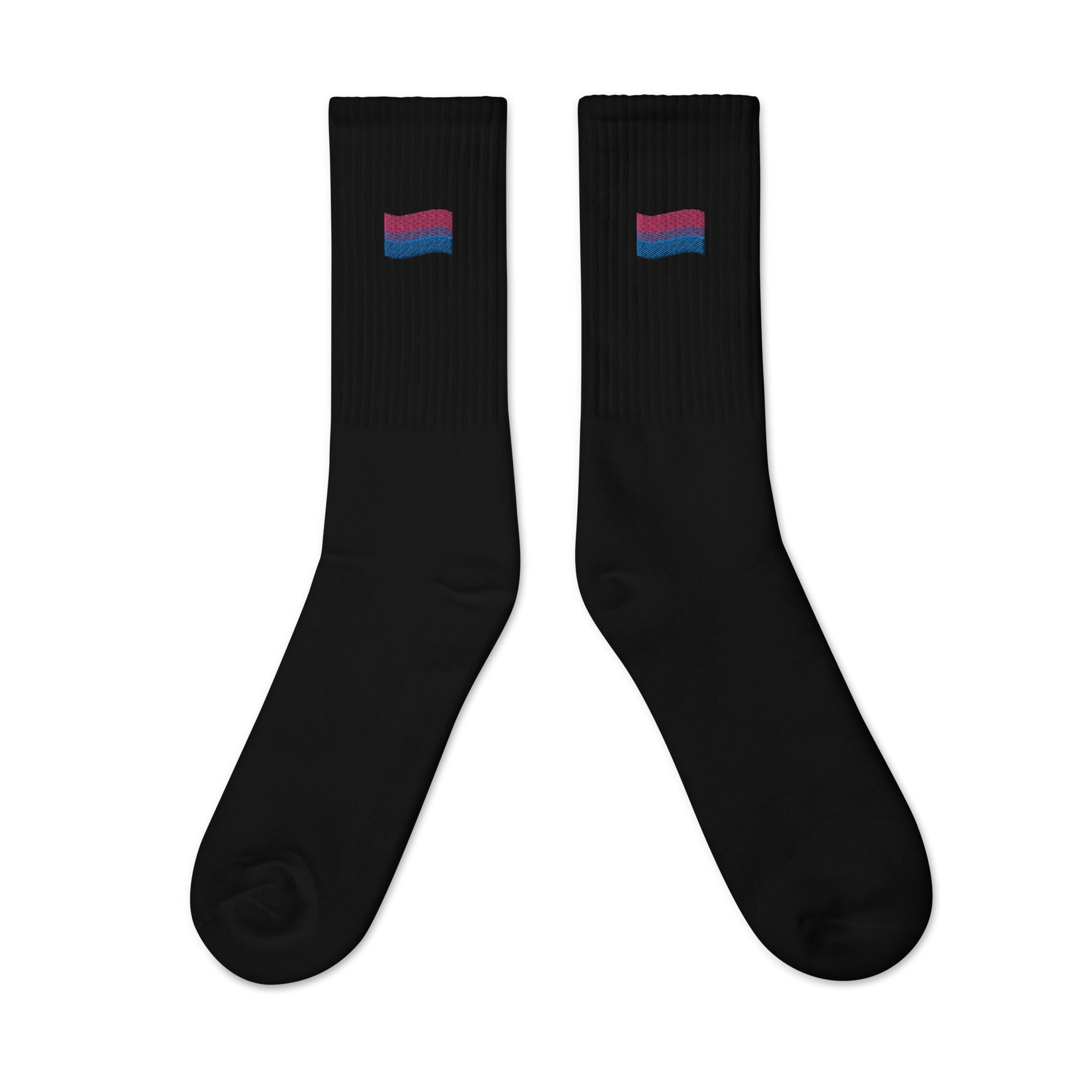 Bisexual Flag Embroidered Socks