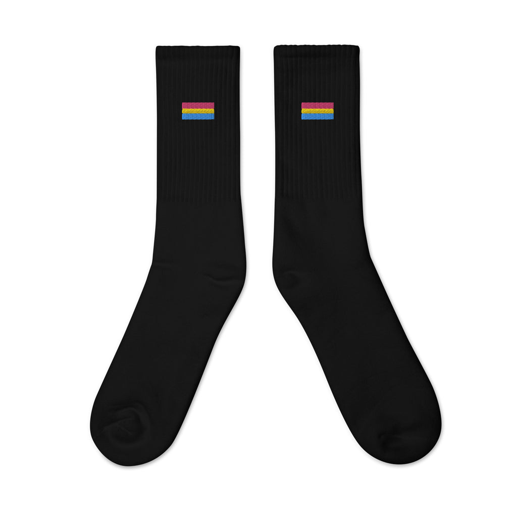 Pansexual Embroidered Socks