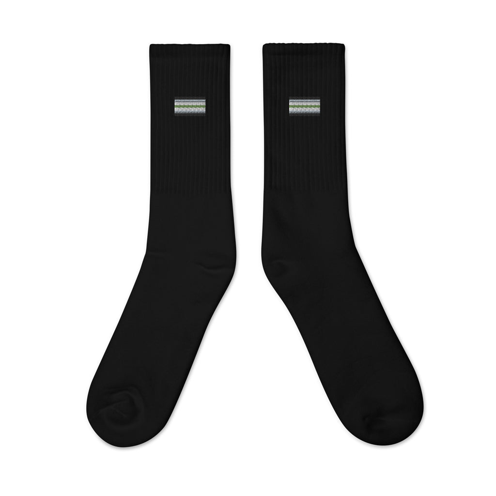 Agender Embroidered Socks