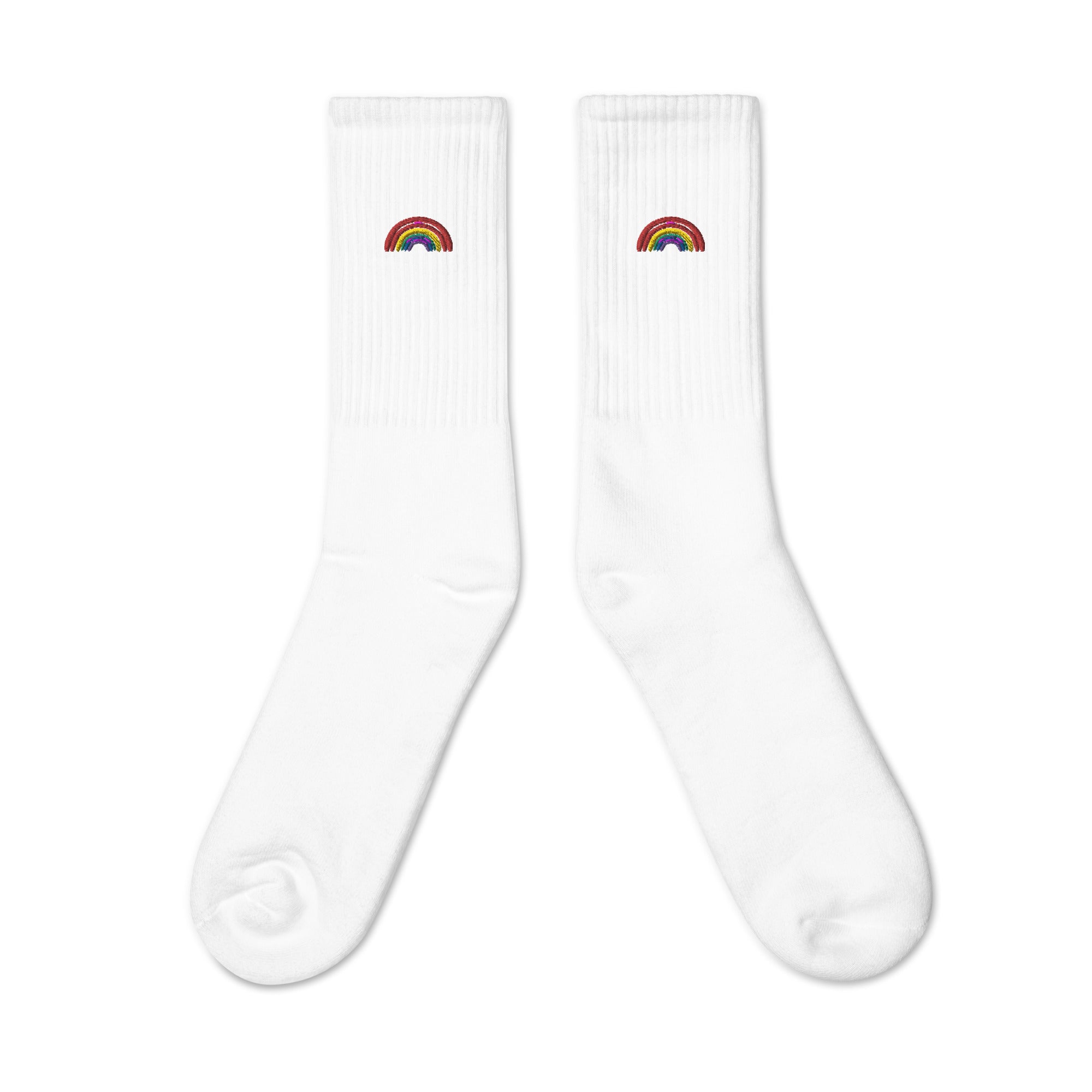 Rainbow Arch Embroidered Socks