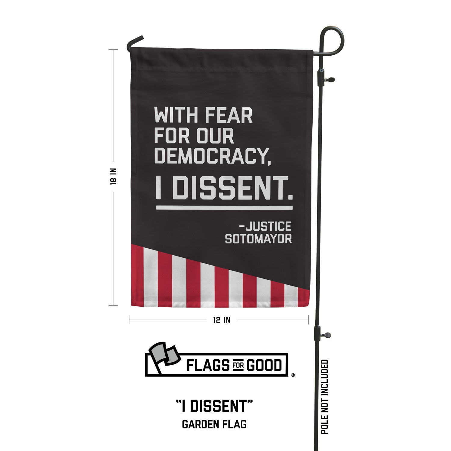 "I Dissent" Garden Flag